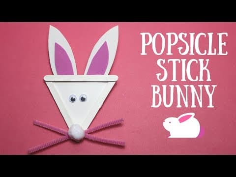 Popsicle Stick Bunny - Easter Craft Ideas