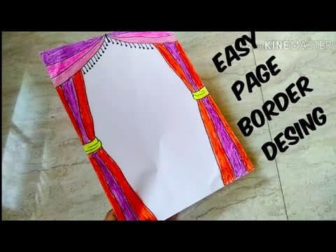 Assignment design for project - page border design for project