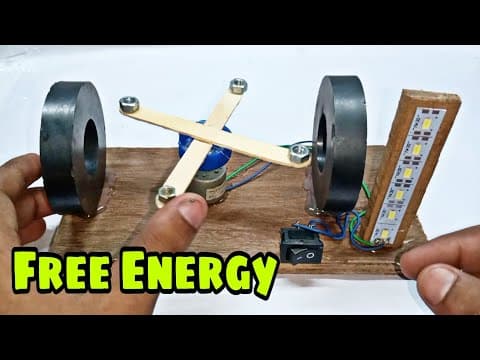 Free energy magnet generator homemade / free energy dc motor / free energy light