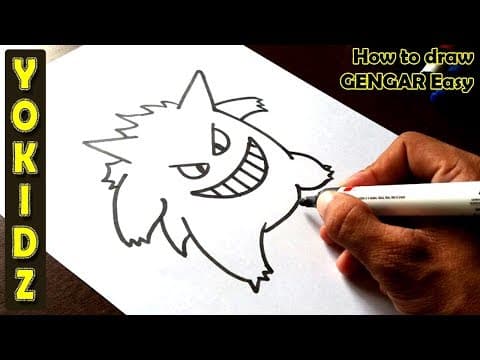 How to draw gengar easy step by step