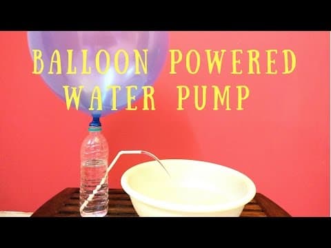 How to Make Water Pump with Balloon- Easy Air Pressure Science Experiment/ Project for Kids