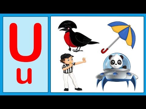 Phonics letter - phonics letter u - learning alphabet u - abc flashcards