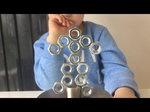 Magnetic Sculpture Activity For Kids with Nuts
