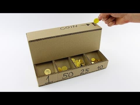 How to make a coin sorting machine with cardboard