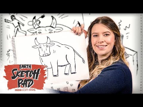 How To Draw A Bull in 3 Minutes | Earth Sketch Pad
