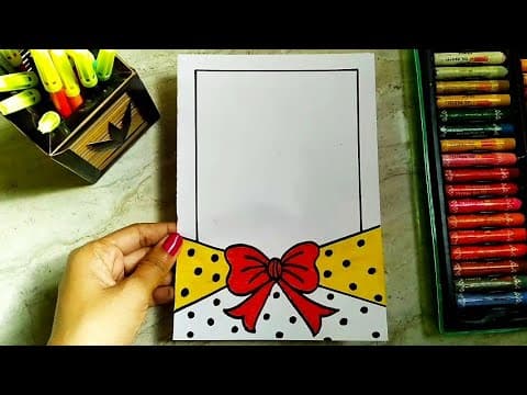 Beautiful border design bow style