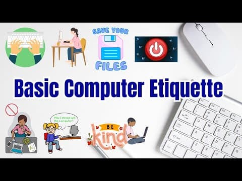 Basic Computer Etiquette for Kids | Easy Computer Rules for Primary Students | Tiny Tutors