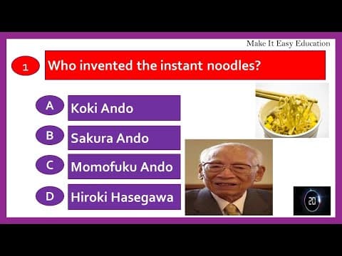 GENERAL KNOWLEDGE QUIZ - TEST 70 - GK QUIZ - INVENTORS GK