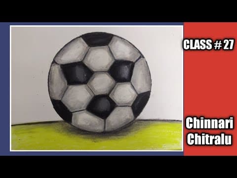Step by step drawing for kids || how to draw a Football