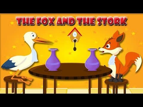 The Fox And The Stork Story | Bedtime Story For Kids in English | Kids Stories For Kindergarten