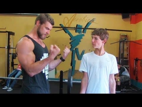 Teen beginners bodybuilding training - upper body - chest - arms - shoulders