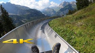 The Oeschinenesee summer toboggan run in Switzerland