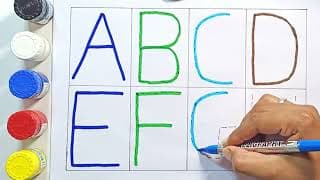 Learn ABCD Alphabets and numbers counting 123| Shapes for kids and Toddlers| ABC phonics song-3