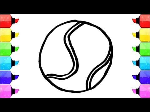 Tennis Ball Fun: Drawing, Painting & Coloring for Kids, Toddlers