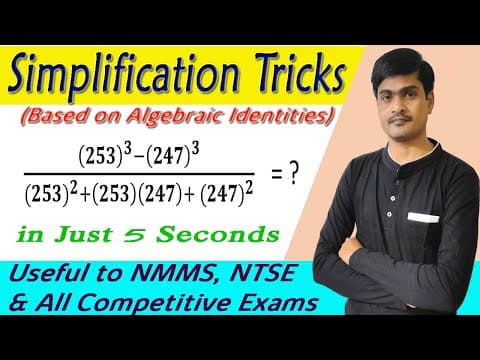 Simplification Tricks in Telugu I Based on Algebraic Identities