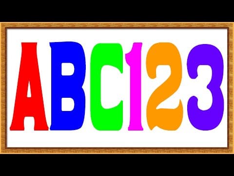 Educational videos for kids - learning videos for kids - alphabets and numbers
