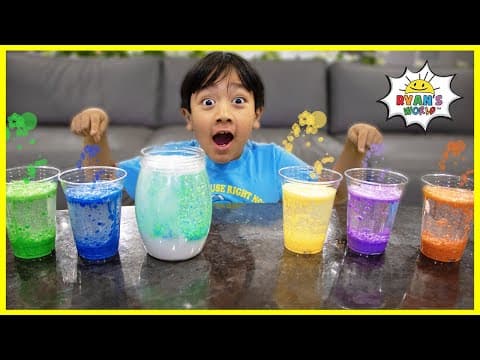 Easy DIY Science Experiment for Kids Rainbow Snowstorm in a Jar!!! - YouTube