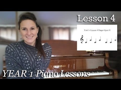 Lesson 4: Finger Gym Exercises - Free Beginner Piano Lessons - Year 1, Lesson 1-4