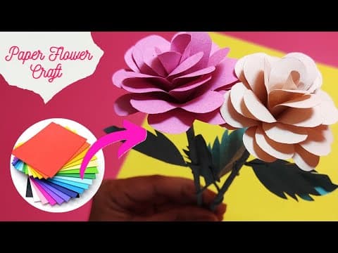 Beautiful Paper Flower Craft | Step by Step