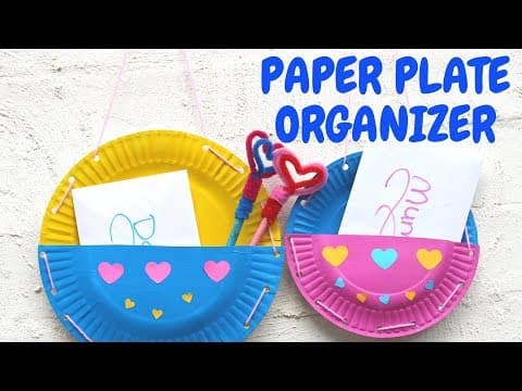 Paper Plate Organizer - Mothers Day Crafts for Kids