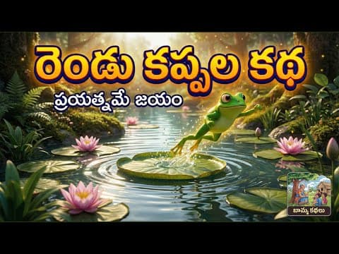 The Two Frogs Story in Telugu | Telugu Moral Stories for Kids | Bamma Kathalu | Frog Milk Story