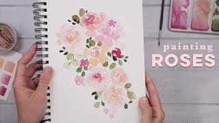 50 Ways to Fill a Sketchbook | Abstract Roses Watercolor