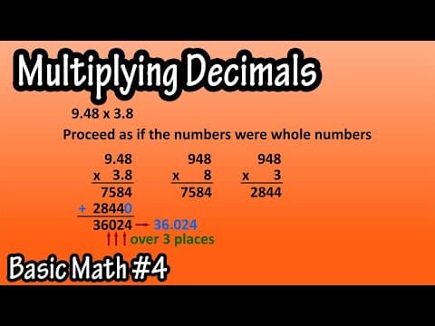 How To Multiply Decimal Numbers - Multiplying Decimals By Decimals - Multiplication Of Decimals