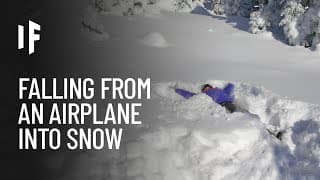 What If You Fell from an Airplane Into Fresh Snow