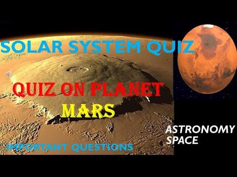 QUIZ ON MARS PLANET || SOLAR SYSTEM QUIZ || SPACE QUIZ || SPACE GK || GENERAL KNOWLEDGE || PART 7