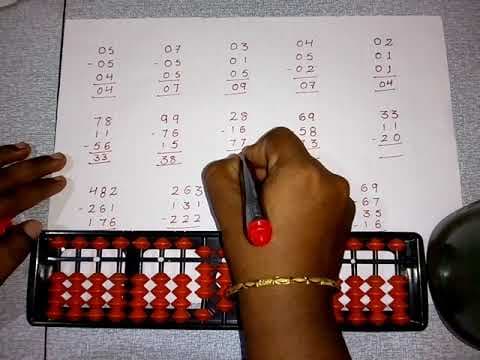Abacus Introduction and practice sums in Telugu