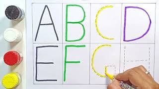 A to Z, Kids rhymes,collection for writing along dotted lines for toddler,Alphabet,ABC song, ABCD-10