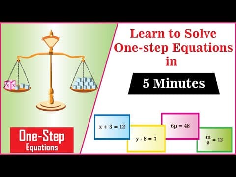 How to Solve One-Step Equations | Tutoring Hour
