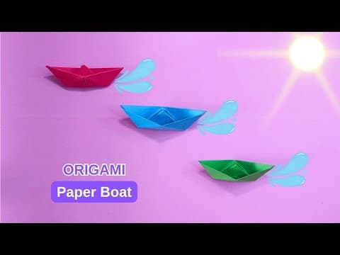 How to Make Origami Paper Boat with Square Paper