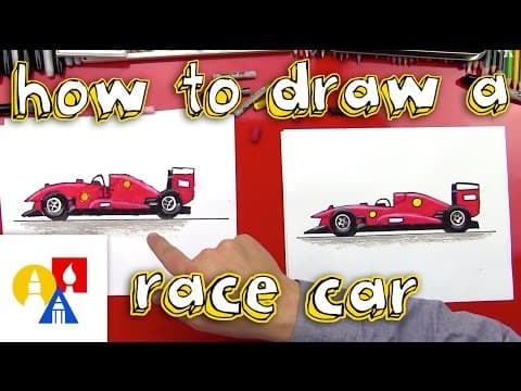 How to draw a race car