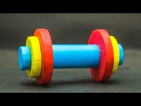 How to make a dumbbell from cardboard | Wheel and Axle