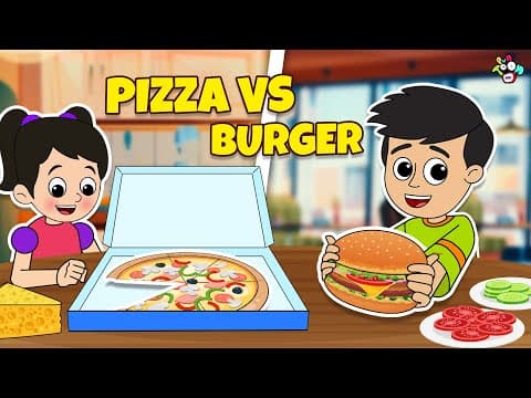 Pizza Vs Burger | Food Challenge | Telugu Kathalu | Moral Stories | Animation Story | Puntoon Kids