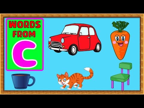 5 words from c - words from c - c for cat - words from alphabets