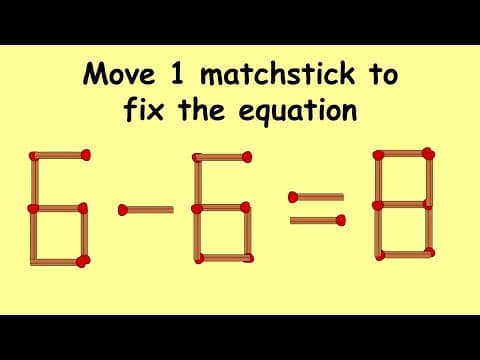 Fix 6-6=8 | Match Stick Puzzles part 27 | Puzzles with Answer