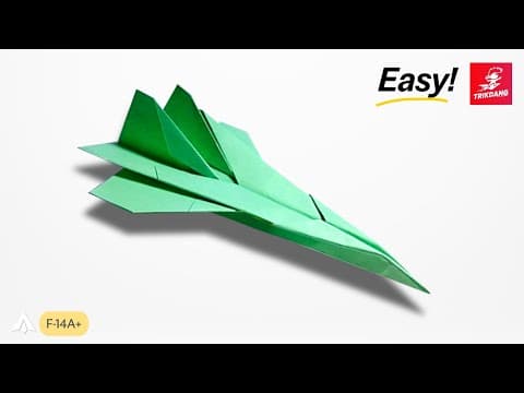 BEST ORIGAMI PAPER JET - How to make a paper airplane that looks like Real Fighter
