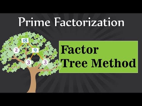 Prime Factorization | Factor Tree Method