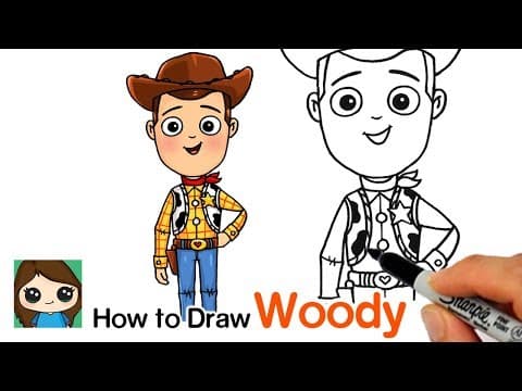 How to draw sheriff woody - toy story