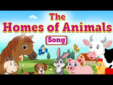 The Homes of Animals Sing-Along Song for Kids | Where Do Animals Live?