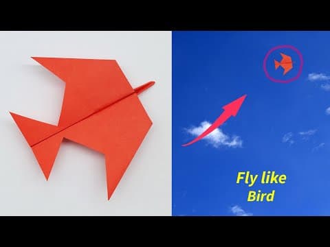 How To Make a Paper Airplane Fly Like a Bird - Bird Paper Plane