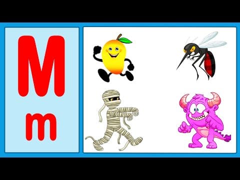 Phonics letter - phonics letter m - learning alphabet m - abc flashcards