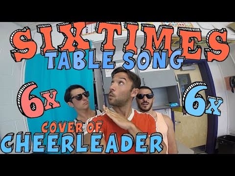 Six Times Table Song Cover of CHEERLEADER by OMI