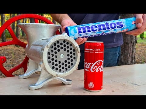 Experiment- Grinder VS Coca Cola and Mentos