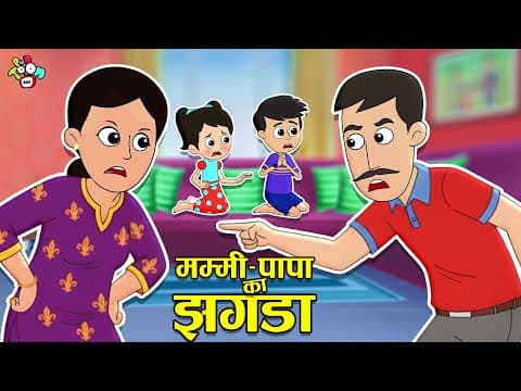 मम्मी पापा का झगड़ा | Cartoon | Hindi Kahani | Moral Story | PunToon Kids Hindi
