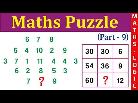 Maths puzzle (part 9) - tricky maths puzzle - how to solve maths puzzle
