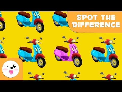 Spot the different emoji visual attention for kids