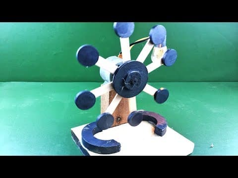 Free energy generator using dc motor with magnets , How to make DIY science project Experiment